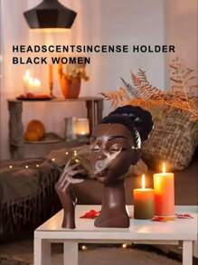 Moderner Räucherstäbchenhalter aus Harz mit elegantem femininem Silhouetten-Design - stilvolle Dekorationsaccessoire für Zuhause und Büro, perfekt für Entspannung und einzigartiges Geschenkidee, für den Innen- oder Außenbereich verwendbar, inklusive Räucherstäbchenhalter