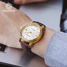 OCHSTIN Herrenuhren Mechanische Automatik Lederarmband Business Auto Datum Männliche Armbanduhr Gentleman Wasserdicht Mode Uhr Geschenk Für Männer