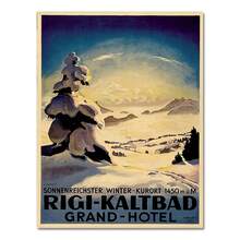 1 pezzo Quadro su tela in stile vintage con sci nelle Alpi svizzere, cartellone con stampa vintage di sci, adesivo da parete rivestito, decorazione per la casa, opzionalmente con cornice - Multicolore - Visualizzare 31