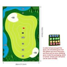 Casual Golf Game Set, Halloween Golf Batting Sticky Ball Mat For Home Golf Batting Practice, Mini Golf Course Casual Golf Game Set, Golf Accessories 2024, Golf Equipment, Valentine's Day Gift - Green - View 3