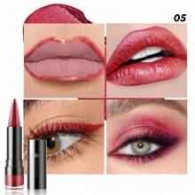 YOUNG VISION 1 pieza Lápiz labial de punta afilada con perlas y brillo, de larga duración y resistente a las manchas, lápiz labial de perlas multiusos, lápiz para labios y sombra de ojos