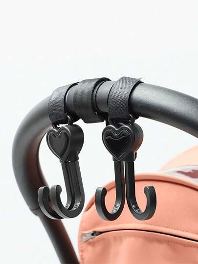 2 pezzi Gancio multifunzione, rotazione a 360 gradi, adatto per passeggino, trasportino per animali, culla, bicicletta, motocicletta, per uso quotidiano