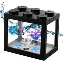 Mini Fish Tank For Beta Fish Complete Aquarium Kit - Black - View 3