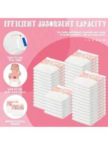 3/5/10/15pcs Baby Doll Diapers Reborn Doll Diaper Refill Pack For 18-24 Inch Newborn Doll Accessories Underwear, Suitable For 6 Years Old And Above, Doll Not Included