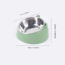 Pet Cat Feeding Bowl With A 15° Tilt, Efficient Neck Protection, Anti-Tipping Design, Comes With A Detachable Stainless Steel Bowl, Suitable For Pet Dogs.