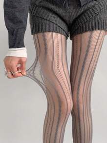 2 pares de meias-calças de renda diamante estilo balé, meias arrastão sensuais com listras verticais vazadas, meias-calças justas e emagrecedoras, leggings arrastão femininas/meias arrastão/meias arrastão com virilha aberta/meias-calças arrastão com suspensórios