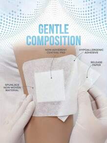 20PCS/5PCS Medical Wound Dressing Patch, Breathable Edge Gauze Pad, Wound Waterproof Patch Medical Sterile Patch Self-Adhesive Wound Dressing Patch For Emergency Kit Bag