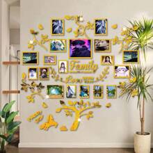 10 Pieces Acrylic Family Tree Wall Decoration - Create A Warm And Romantic Wall Tree With Your Favorite Photos, Suitable For Home, Living Room, Or Any Room. Perfect For Weddings, Valentine's Day, Thanksgiving, Christmas, Birthdays, And More. Wall Decoration Size: 47.2x47.2 Inches Gifts Graduation