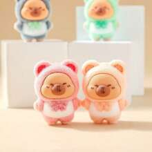 1PC/5PCS Flocked Capybara Car Ornament, Mini Car Ornament, Adorable Cartoon 1PC/5PCS Capybara Decoration, Random Color Capybara, Adorable Handmade Car Decoration, Perfect For Car Ornaments, Desktop Decorations, Party Gifts, And Holiday Presents(Buy 5PCS, Get Free Seamless Adhesive)