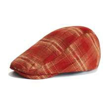 1pc Classic Plaid Beret Cap For Men, Casual Newsboy Hat Vintage British Style, Spring/Summer
