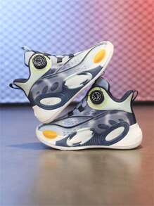 Scarpe da basket per ragazzi e ragazze, scarpi sportivi da basket cool per bambini, scarpe da basket per bambini, scarpe da basket sportive casual in tessuto a rete, traspiranti e confortevoli