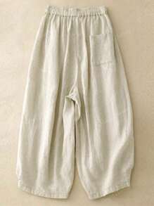 Pantalones de linterna de viaje casual y cotidiana para mujer, ligeros y transpirables para una cómoda circulación, con un excelente caída, perfectos para los pantalones de lino de verano de las mujeres, ideales para la ropa de verano de las mujeres.