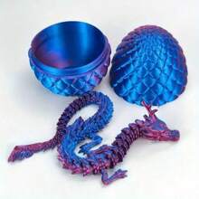 A Set Of 3D Printed Dragons And Surprise Eggs With Movable Joints - Colorful Collection Of Home Office Decorative Desktop Ornaments, Suitable For Various Room Decoration Statues, Suitable For Halloween, Christmas And Thanksgiving Gifts