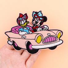 Disney 1pc Disney Mickey, Minnie, Donald Duck, Daisy Duck Fabric Applique Patch, DIY Decorative Accessories For Bags, Clothes Summer, School