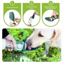 1pc Large Capacity Portable Pet Travel Water Bottle With Food Container, Outdoor Dog Walking Drinking Cup, Dog Water Bottle And Bowl Dispenser, Dog Supplies