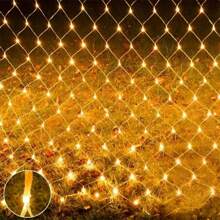 1 Peça Luzes de Rede Solar 96/192 LEDs, IP65 Impermeável Fio de Cobre 8 Modos Luzes Solares de Fada para Jardim, Pátio, Árvore, Festa de Natal, Casamento, Ação de Graças, Decoração de Pátio, Tiras de LED Solares de Fada, Luzes de Fada Solares Frescas de Jardim