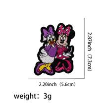 Disney 1pc Disney Mickey, Minnie, Donald Duck, Daisy Duck Fabric Applique Patch, DIY Decorative Accessories For Bags, Clothes Summer, School