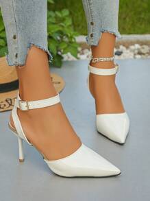 Talons hauts nus femmes Stilettos à bout pointu confortables pour rester debout longtemps, chaussures de travail sexy à coupe basse, chaussures élégantes noires de niche pour dames