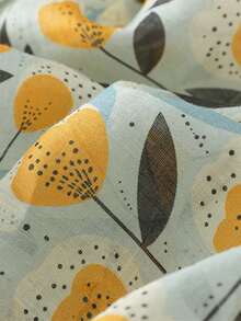 Macaron Color Ditsy Floral Blouse, Versatile Loose Fit Lightweight Shirt, Layering Piece For Women