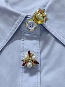 2pcs Button Cover For Shirt Flower Cufflinks Covers Flower Sleeve Button Clip On Button For Dress Wedding Tux Decoration Button Clothing Accessories Gifts
