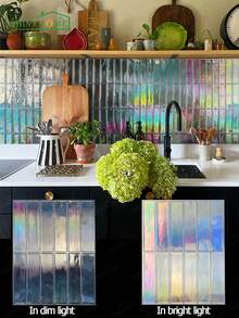 1/10/30pcs Colorful 3D Self-Adhesive Wall Tiles, Kitchen Backsplash Peel And Stick Tiles, Waterproof Wallpaper, Kitchen Stickers, Home Decor, Bathroom Vanity, Fireplace, Laundry Room Decor, Home & Room Decoration - Multicolor - View 6