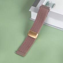 1pc 20mm Magnetic Woven Watch Band, Compatible With Samsung Galaxy Watch 7/6/5 Pro/4/6 Classic/Active 2 47mm/46mm/45mm/44mm/43mm/42mm/40mm; Suitable For Quick Release Replacement Strap For HW Watch GT3/2 42mm/GT 3 Pro/GT Cyber Watch; Magnetic Clasp Nylon Elastic Wristband For Garmin Vivoactive 5/3/Vivomove3/Forerunner 245/645/Venu/Venu 2 Plus/Venu Sq/Active 5/Amazfit Bip 3/Bip 3 Pro/GTS 3 2/Pop/Pop Pro/BIP/BIP Lite Smartwatches - 20mm - View 32