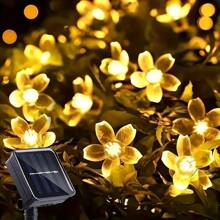 1 Peça, Luzes de Corda Solar de Flor de Sakura à Prova d´Água para Uso Externo 20L/30L/50L/100L /200L Branco Quente/Branco Frio/Multicolorida /Azul, Decorações de Luzes de Fada para Jardim, Cerca, Pátio, Quintal, Árvore de Natal, Gramado, Pátio, Decoração de Festa