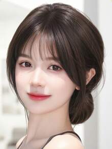 女士分发假发，蓬松真发，轻盈，无缝，隐形，头发生长，遮盖白发，假刘海