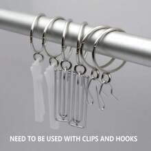 Curtain Rings With Eyelets, 20Pack Metal Drapery Rings For Pinch Pleat Curtains Panels, Drape Rings Fits Up To Curtains Rod