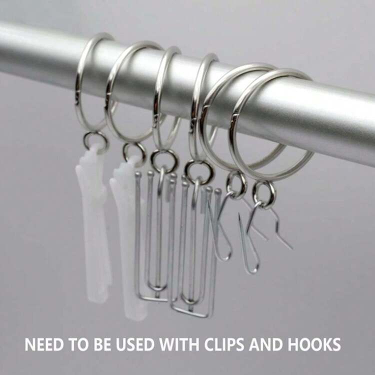 Curtain Rings With Eyelets, 20Pack Metal Drapery Rings For Pinch Pleat Curtains Panels, Drape Rings Fits Up To Curtains Rod - Multicolor - View 5