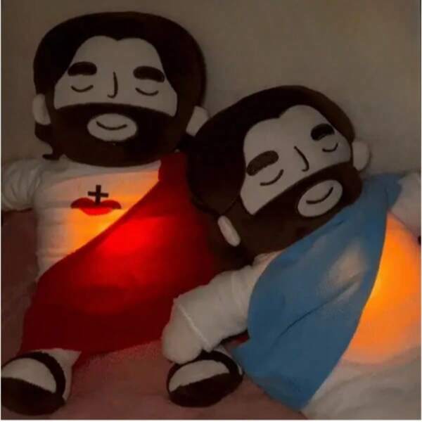 Juguete de peluche de Jesús de 38CM para bebé, muñeco de Jesús relajante