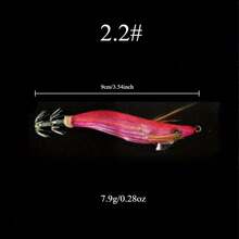 1 pieza Cebo de pesca de camarón, jig luminoso de calamar, gancho, cebo artificial duro de camarón y gamba