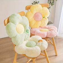 1pc Flower Embroidered Plush Thickened Chair/Sofa Cushion
