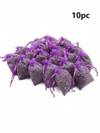 10 Pakken Lavendelzakje Geschikt Voor Laden En Kasten Huishoudelijk Zakje Gedroogde Lavendelbloem Lavendelzakje Bruidsdouche Cadeau, Garderobe Roos Aromatherapie Tablet Toilet Diffuser Gips Geurhanger Auto Wierook Hangend Huis Langdurige Geur