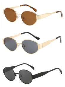 1 Juego/2 Juegos/3 Juegos/4 Juegos/6 Juegos Gafas de marco ovalado superligero y oversize, versátiles y de moda, adecuadas para mujeres, marco grande adelgazante para ir de fiesta, para combinar con la vida diaria y como accesorio de viaje al aire libre, de estilo vintage ovalado imprescindibles para el verano, como atuendo para salir, de vuelta al colegio