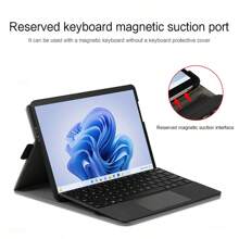 For Microsoft Surface Pro 10 9 8 7 6 5 4 2-In-1 Laptop 12.3-13 Inch Go 4 3 2 1 10.5 '' Tablet Protective Case Leather Cover Can Wrap Around Keyboard Blue Grey Rose Red