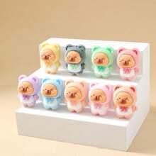 1PC/5PCS Flocked Capybara Car Ornament, Mini Car Ornament, Adorable Cartoon 1PC/5PCS Capybara Decoration, Random Color Capybara, Adorable Handmade Car Decoration, Perfect For Car Ornaments, Desktop Decorations, Party Gifts, And Holiday Presents(Buy 5PCS, Get Free Seamless Adhesive)