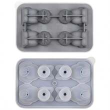 1pc 4-Hole Ice Cube Tray, Cute Cat Shaped Ice Maker, Reusable Ice Trays For Freezer, Flexible Silicone Ice Molds