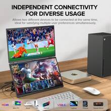 Uperfect Tragbarer Monitor UPERFECT Delta 18,5" 100 Hz, faltbarer Doppelmonitor 300cd/m²