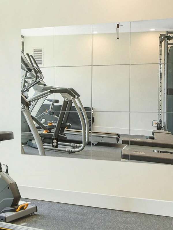 Self-Adhesive Acrylic Mirror, 20*20/30*30/40*40 Cm Frameless Mirror Tile, Suitable For Wall Mounted Makeup Mirror, Gym Mirror, Unbreakable Full-Length Mirror, For Bathroom, Wall Decor, Home Fitness Bathroom Accessories Back To School