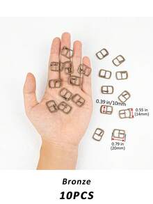 Fashion 10PCS Tiny Zinc Alloy Belt Fastener DIY Mini Belt Buckle Pin Buckle Square Right Angle Small Leash Head Pet Collar Hardware Adjustable Alloy Sandal Buckle - Multicolor - View 13