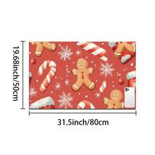1 pieza Posavasos de silicona con impresión de carta navideña, hombre de jengibre y caramelos, antideslizante y muy absorbente, lavable, apto para encimera, cocina, mesa de comedor, decoración navideña