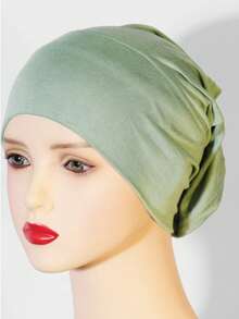 1pc Women's Solid Color Soft Viscose Hijab Neck Gaiter Inner Cap, Elastic Silky Thick And Comfortable, Suitable For Daily Headscarf Wear For Dress - Modal Bottom Hat Innercap - View 21