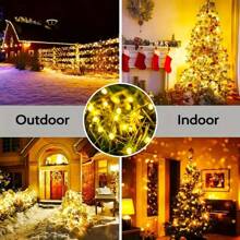 GHUSTAR Guirlande lumineuse solaire 32 m 300 LED, 8 modes réglables, étanche IP44 pour l'extérieur, parfaite pour la décoration de cour, de jardin, de porche, de festivals et de fêtes