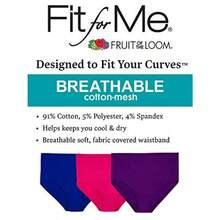 Fruit Of The Loom Women's Underwear Breathable Panties Regular Plus Plus Size BriefCotton Mesh6 Pack 10 - as pic - View 4