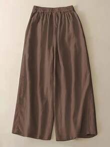 Women's Casual Loose Retro Drape Solid Color Pants