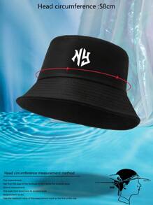 2-Pack Colorful Unisex NY Letter Pattern Couple Fisherman Hats, Suitable For Outdoor Travel, Beach Vacation, Sun Protection, Suitable For Festivals And Casual Fashion Matching, Best Halloween Holiday GiftMen's Sun Hat Summer Hat, Suitable For Summer Outdoor Activities Such As Hiking And Fishing