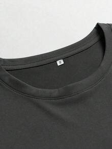 Áo thun nam cổ tròn tay ngắn đơn giản & thời trang, phù hợp cho mùa hè - Xám - Xem 7