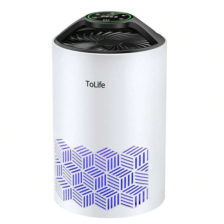 ToLife Air Purifiers For Bedroom Home, HEPA 13 Air Purifier With Aromatherapy For Better Sleep, Air Cleaner Filter 99.97% Smoke, Allergies, Pet Dander, Odor, Dust, Office, Desktop (White Air Purifier) - 查看 1