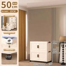 5/4/3/2/1 Layer Storage Cabinet, No Installation Required, Clothes Organizer Box, Plastic Folding Utility Storage Cabinet - Multicolor - View 23